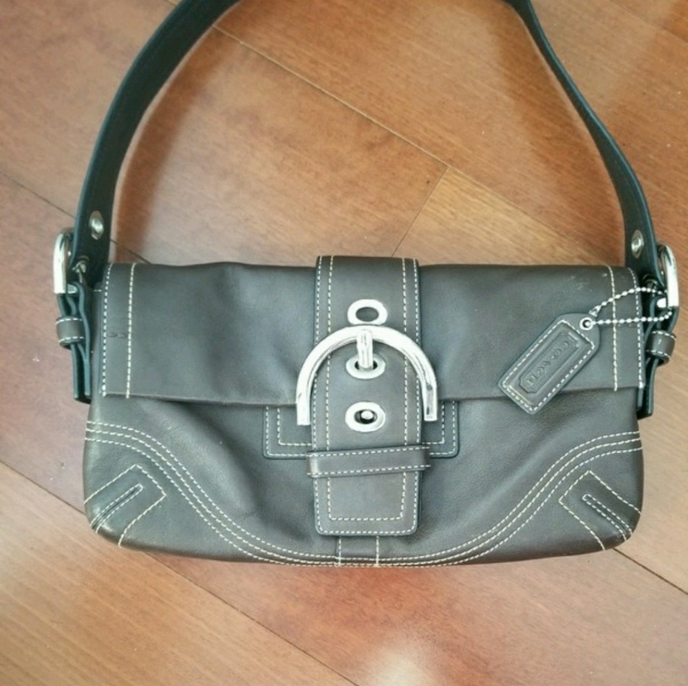 Coach brown leather handbag